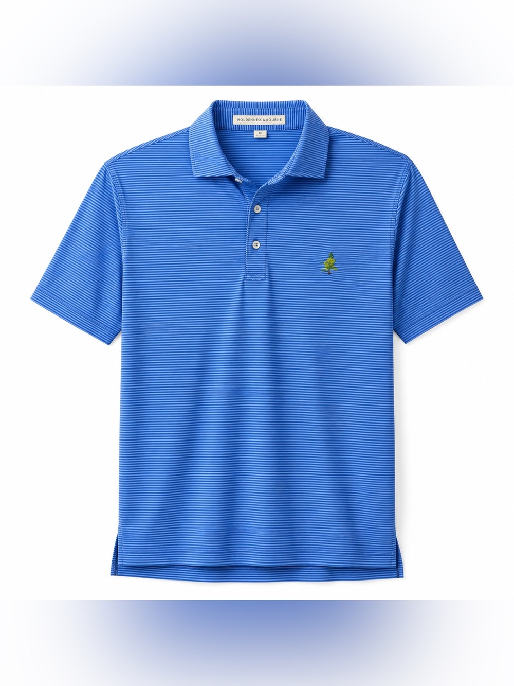 Holderness & Bourne Grandfather Golf Country Club Polo Mens M Blue Stripe Golf